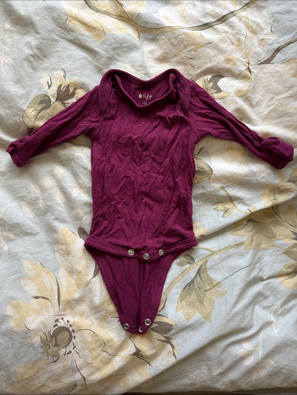 Kyte BABY Deep Plum Long-Sleeve One-Piece Bodysuit